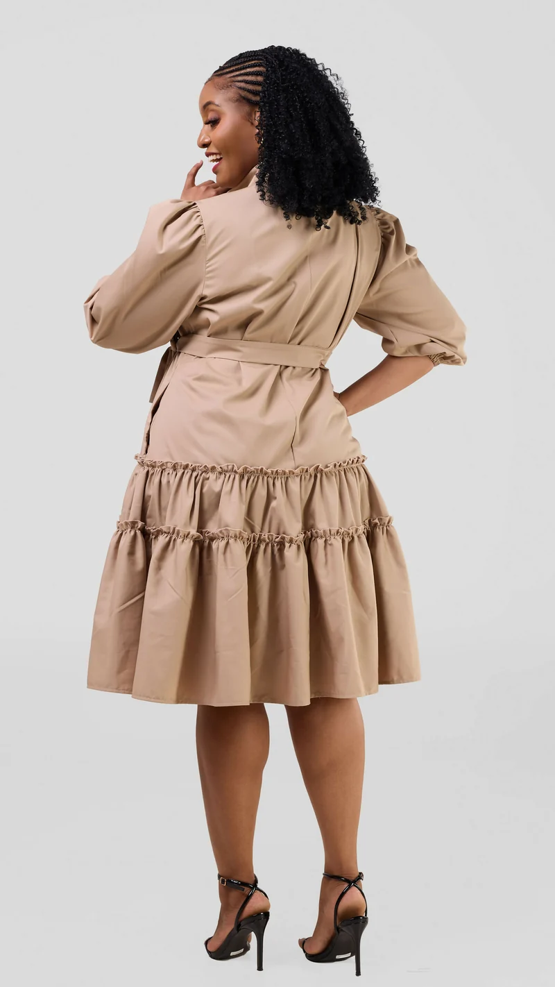 Lizola Melina Shift Dress - Beige