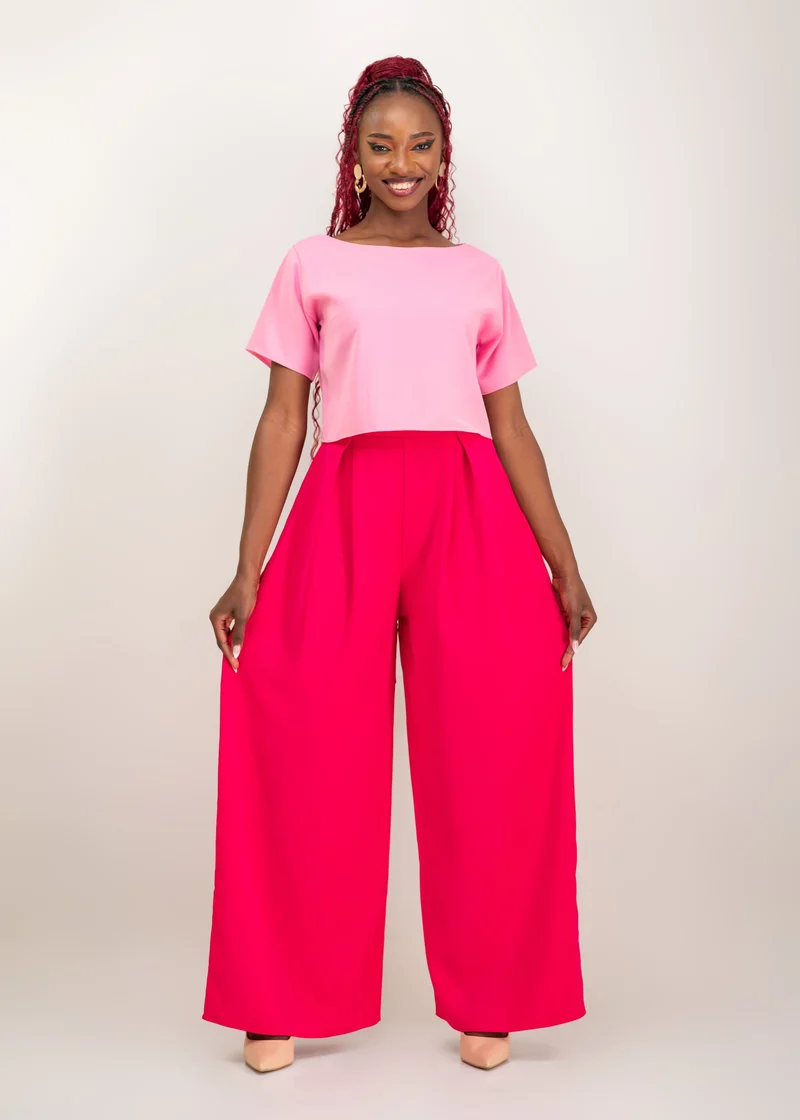 Da'joy Fashions Elara Pant Set - Pink