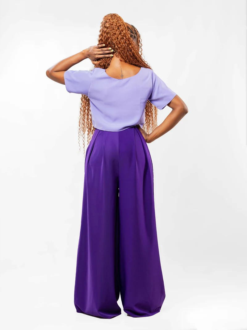Da’Joy Fashions Elara Pant Set - Purple / Lavender