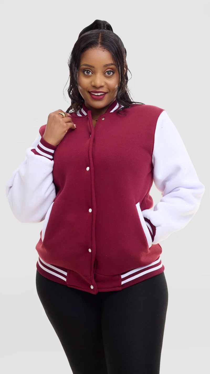 TimyT Urban Wear The Elite Jacket-Maroon & White