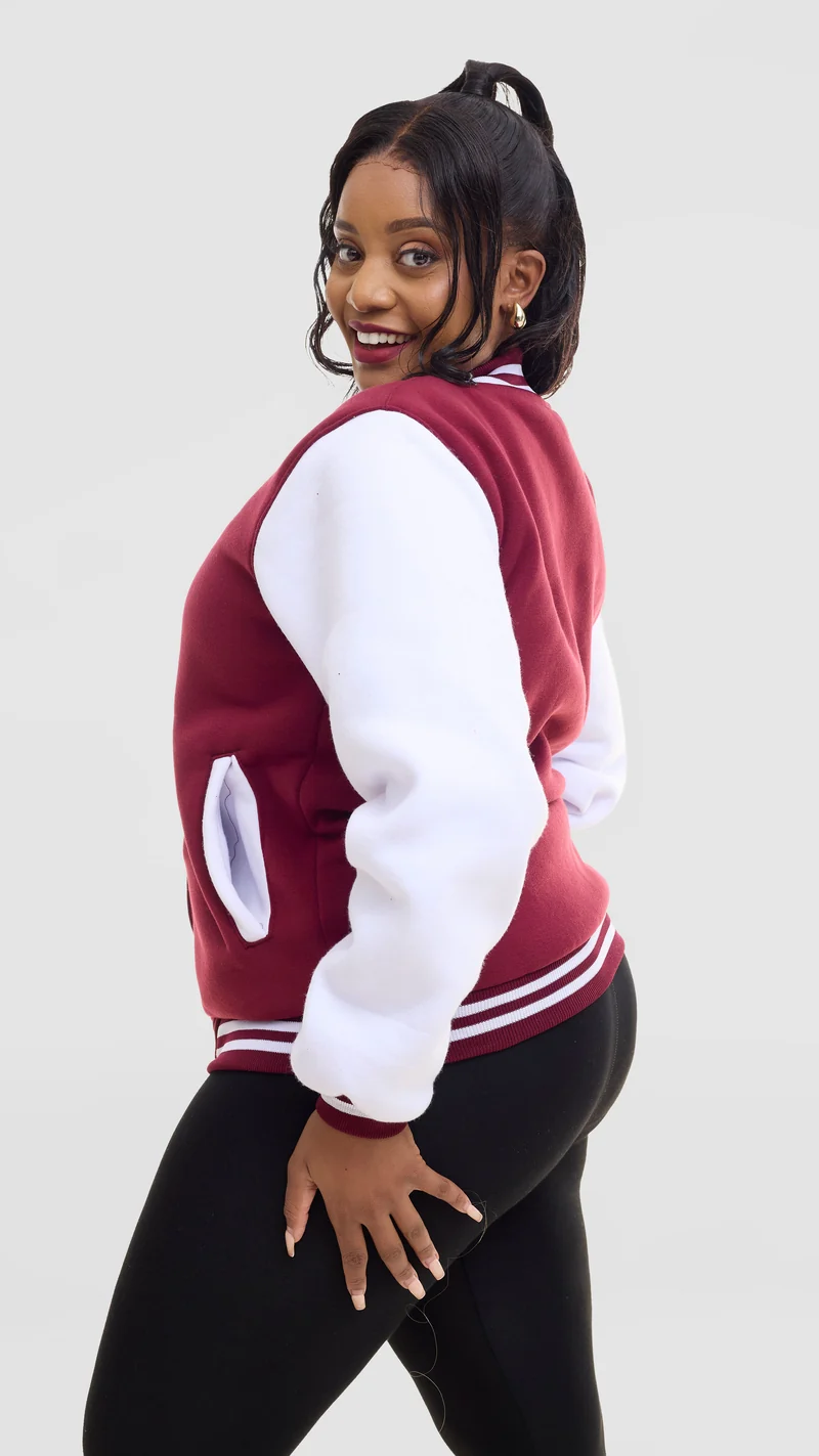 TimyT Urban Wear The Elite Jacket-Maroon & White