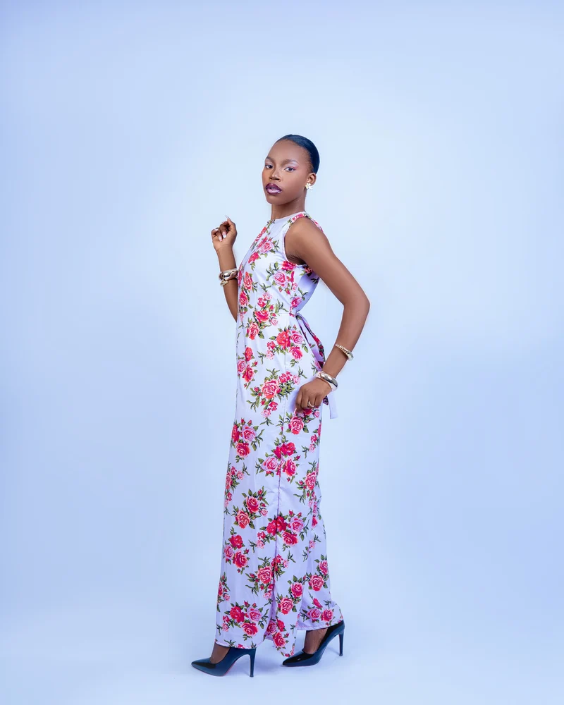 Afma Collection Floral Jumpsuit - Pink Floral