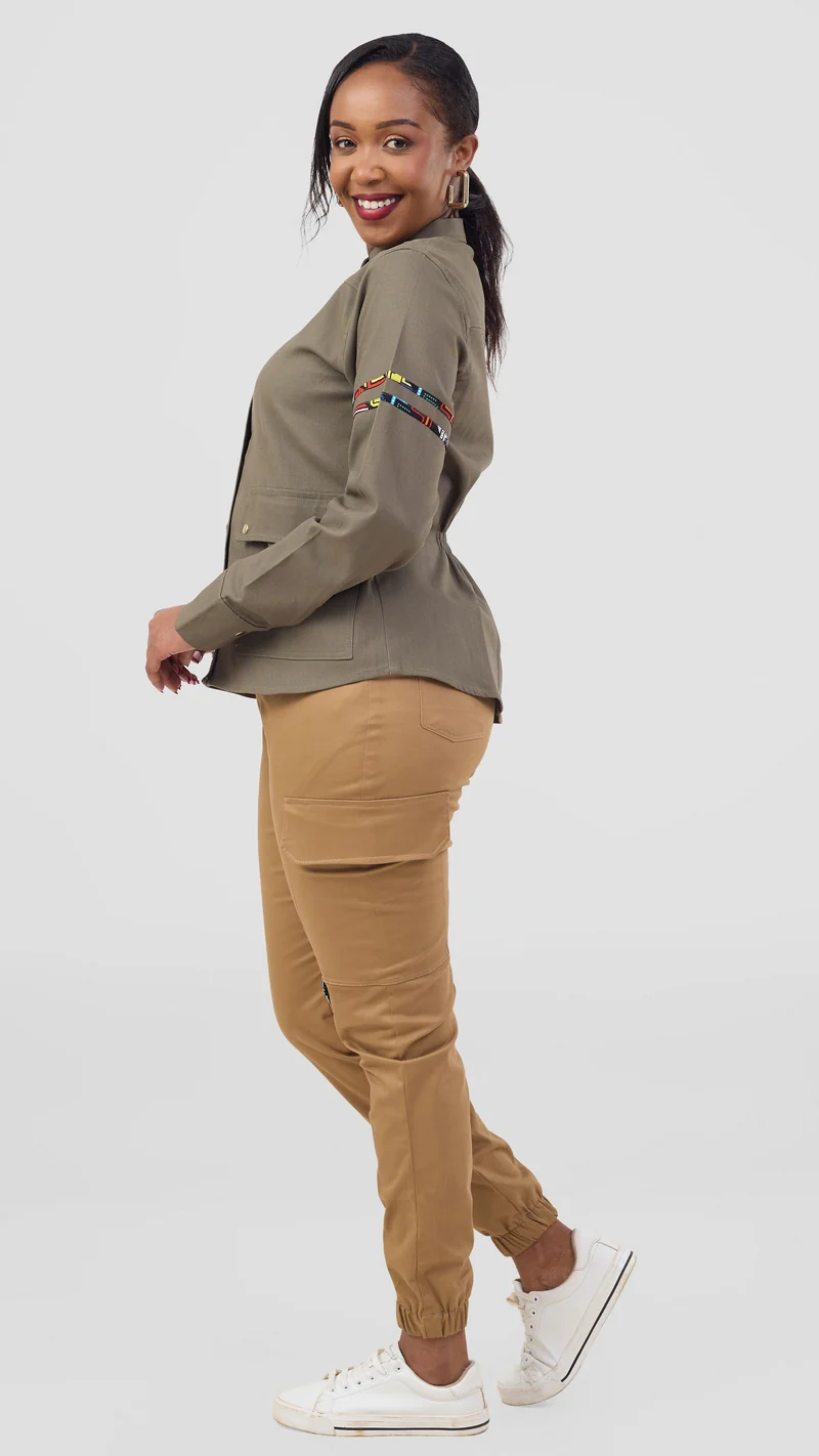 Home of Calor Ladies Shacket Top - Green