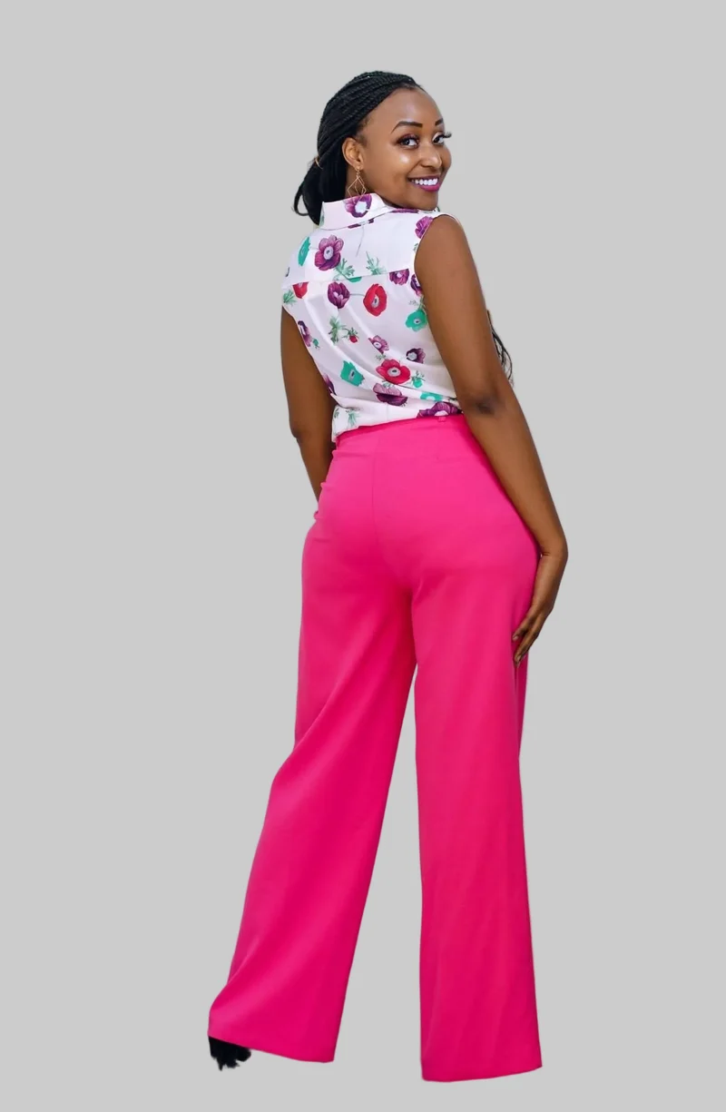 The Fashion Frenzy Flared Trouser - Pink