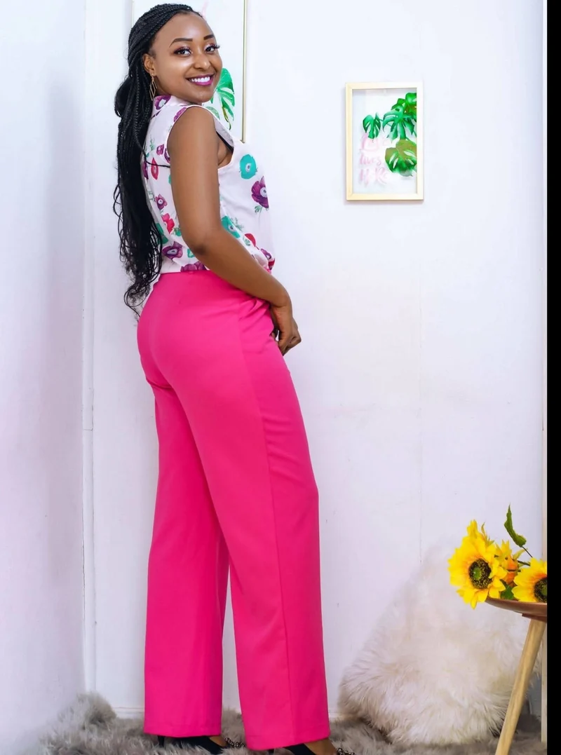 The Fashion Frenzy Flared Trouser - Pink