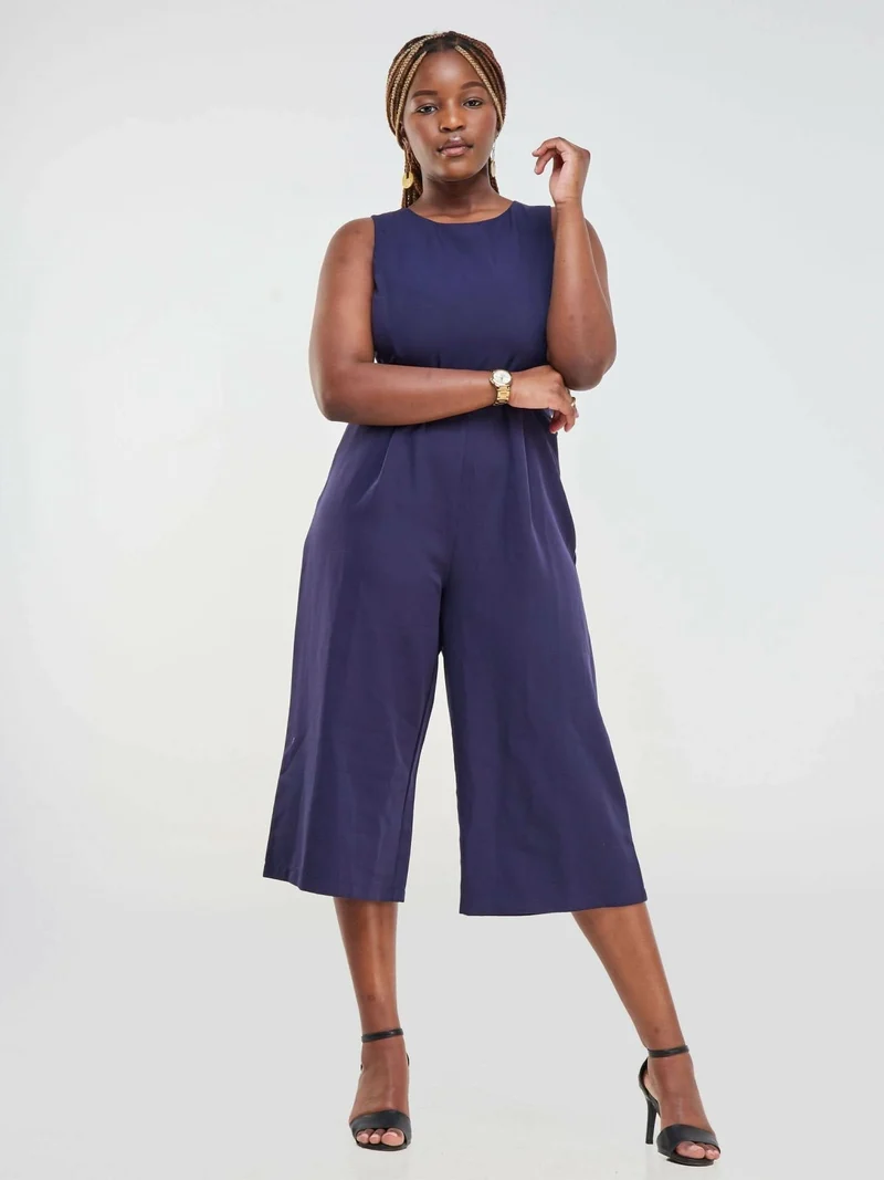 The Fashion Frenzy Jumpsuit - Navy Blue