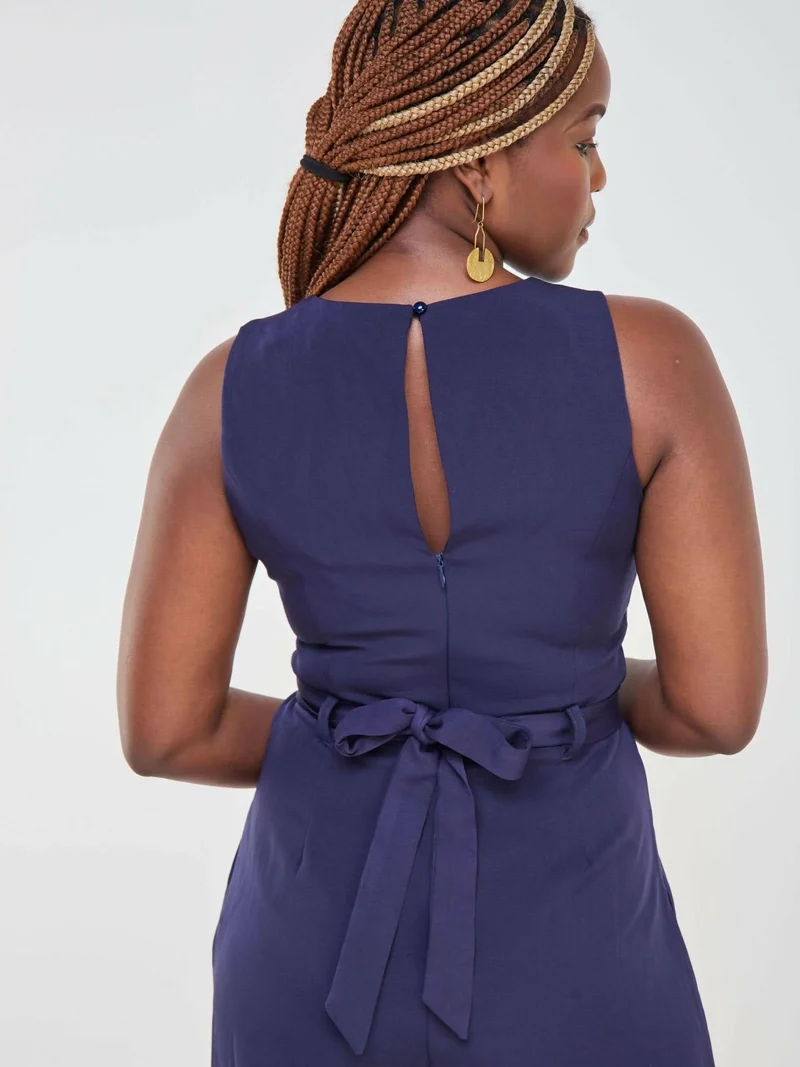 The Fashion Frenzy Jumpsuit - Navy Blue