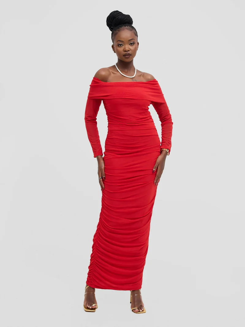 Stylish Sisters Bodycon Dinner Dress - Red