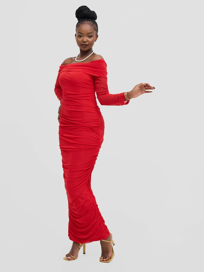 Stylish Sisters Bodycon Dinner Dress - Red