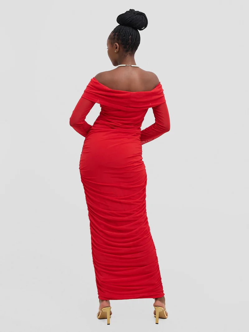 Stylish Sisters Bodycon Dinner Dress - Red