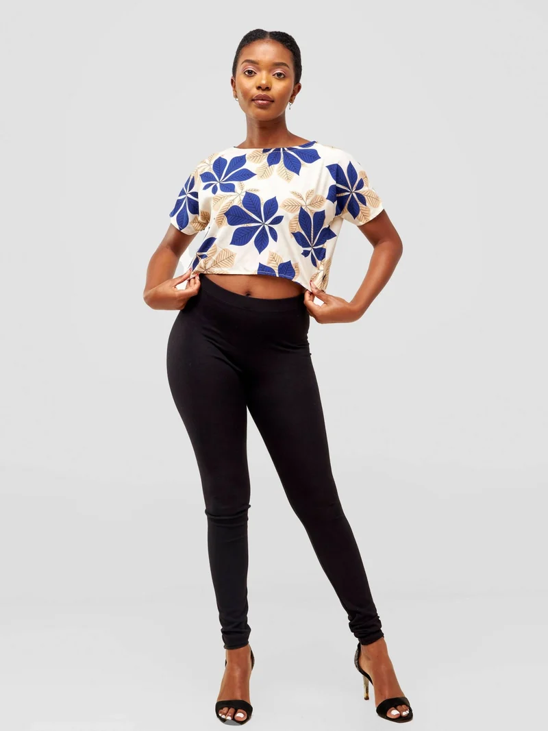 Timyt Urban Wear Diva Dazzle Belly Baring Top - Floral
