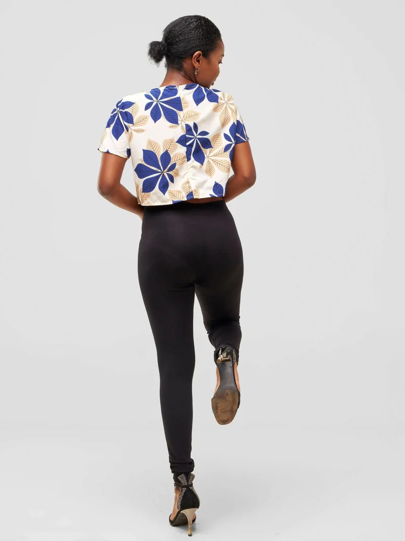 Timyt Urban Wear Diva Dazzle Belly Baring Top - Floral