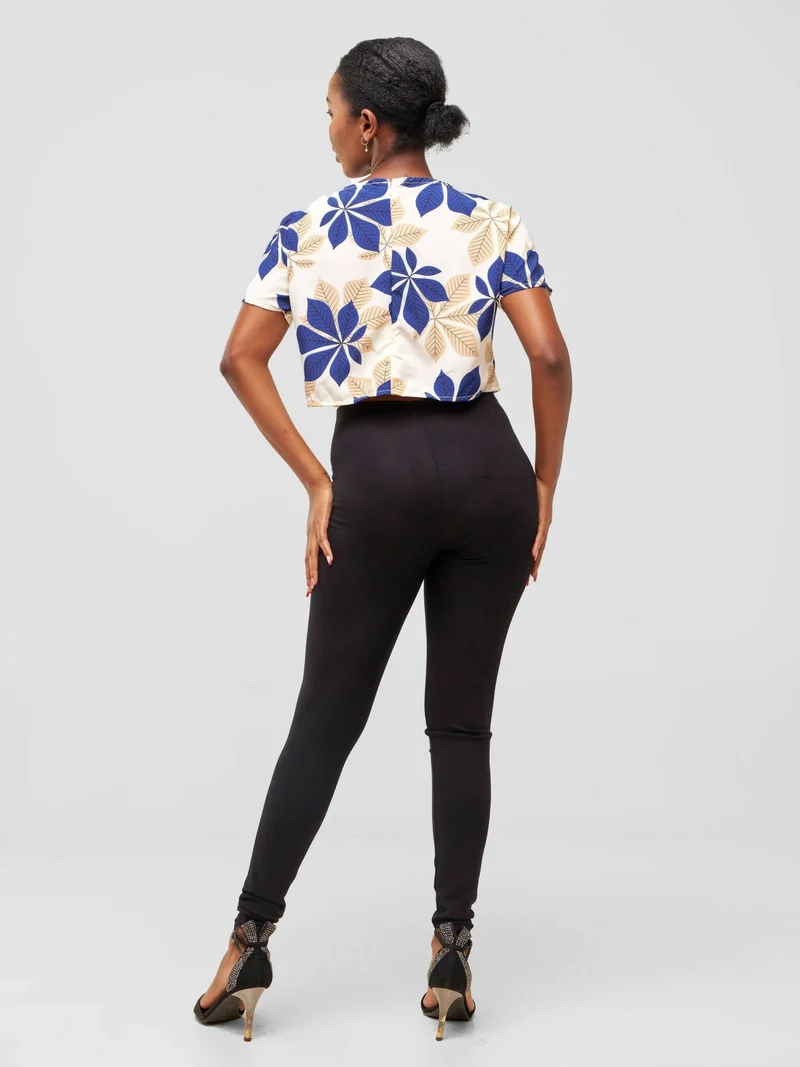 Timyt Urban Wear Diva Dazzle Belly Baring Top - Floral