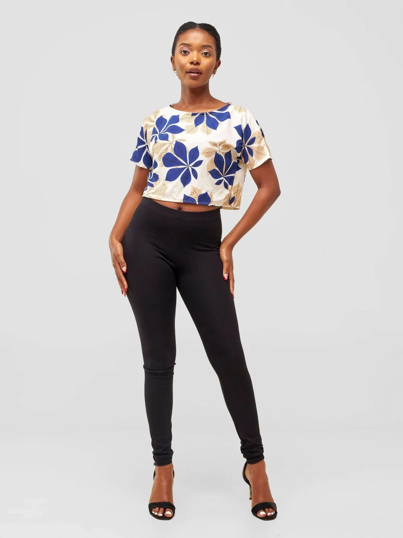 Timyt Urban Wear Diva Dazzle Belly Baring Top - Floral