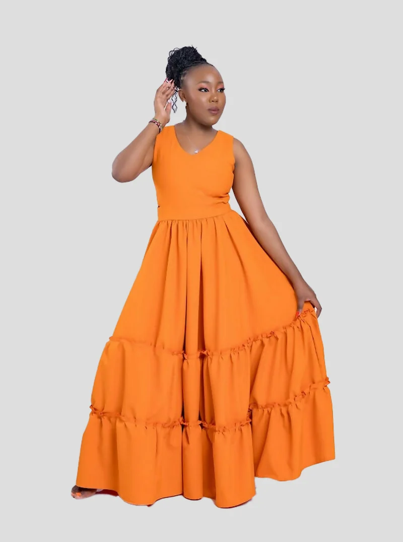 Vintlyne Maya Sunny Dress - Orange