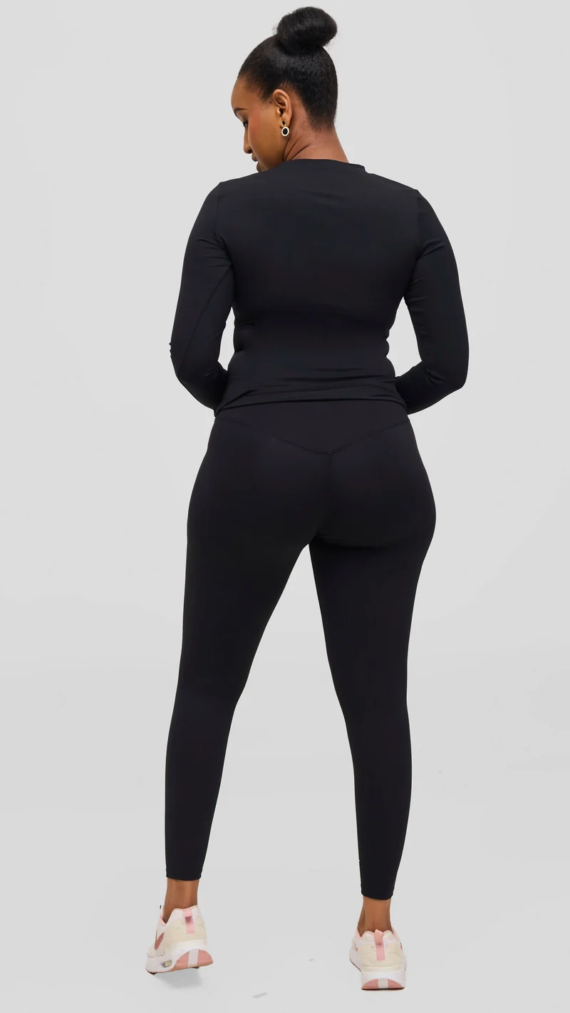 Flen Store Long Sleeve Top & Leggings Set - Black