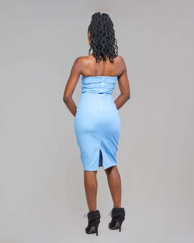 Da'Joy Fashions Lyra Denim Dress - Blue