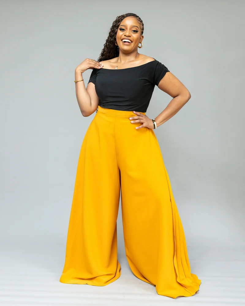 African Yuva Serro Palazzo Pant - Mustard