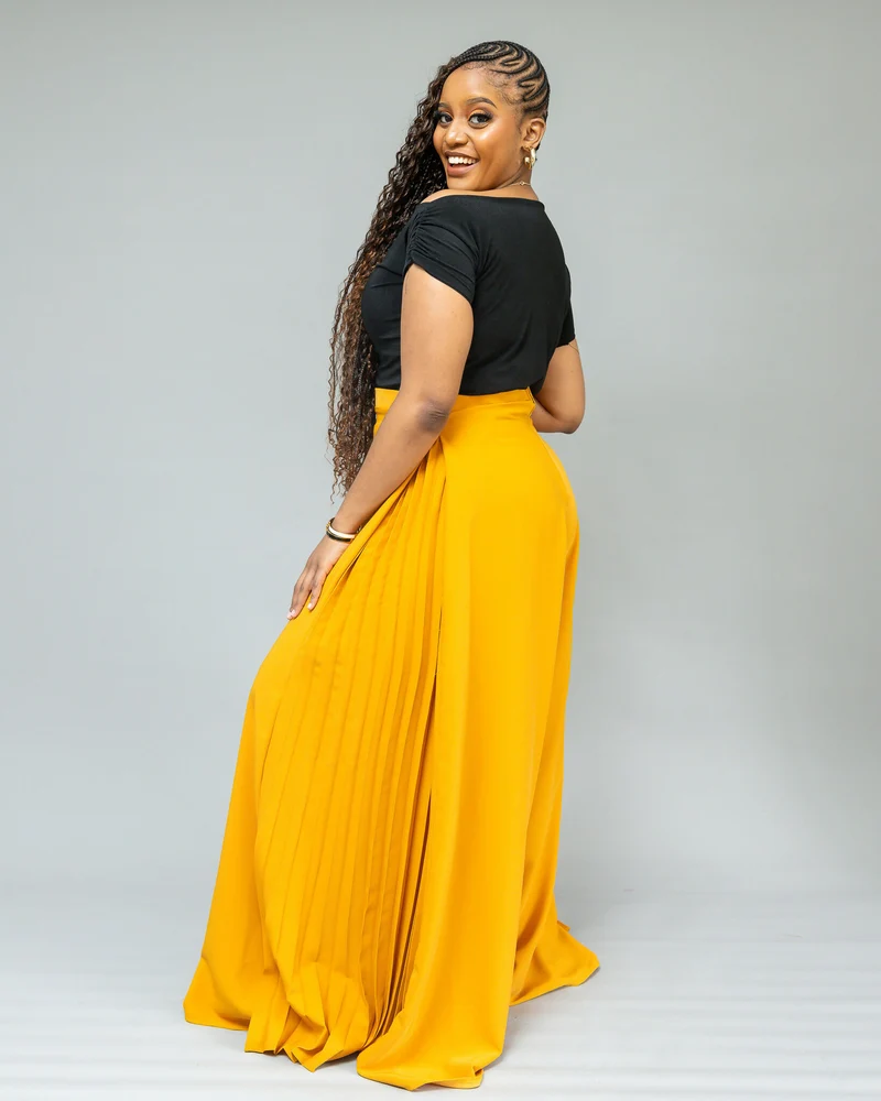 African Yuva Serro Palazzo Pant - Mustard