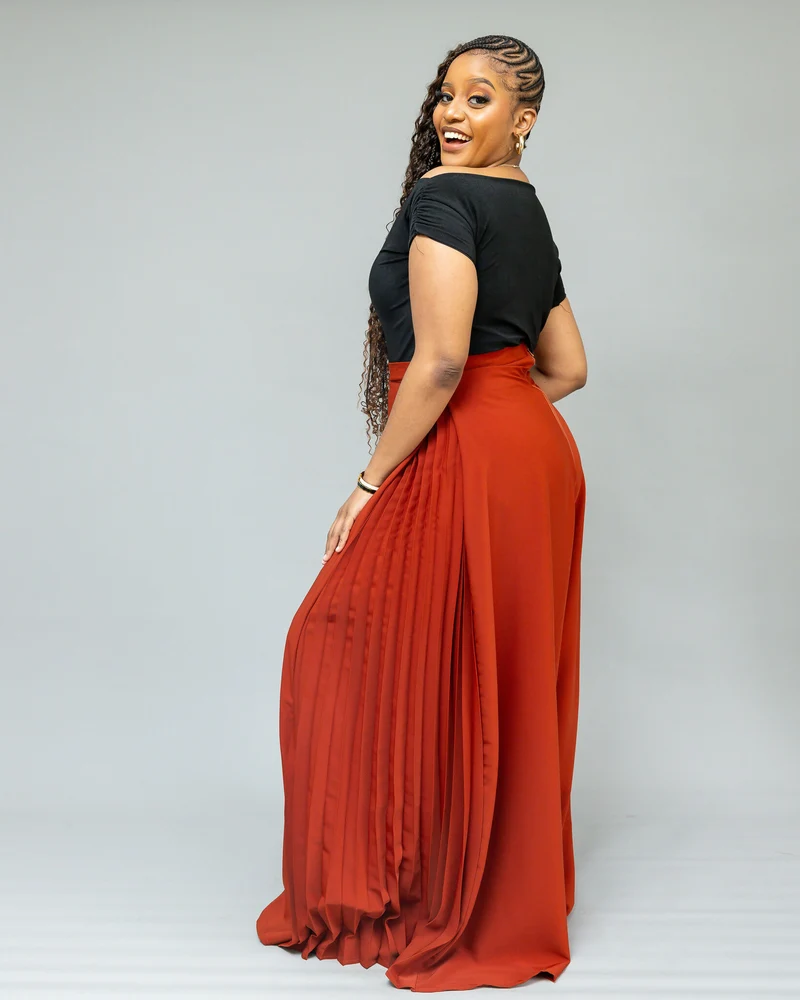 African Yuva Serro Palazzo Pant - Rust
