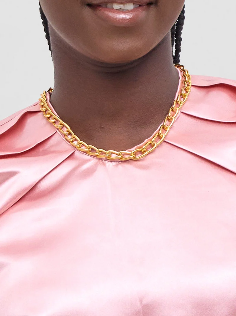 Fine Things Satin Top - Peach