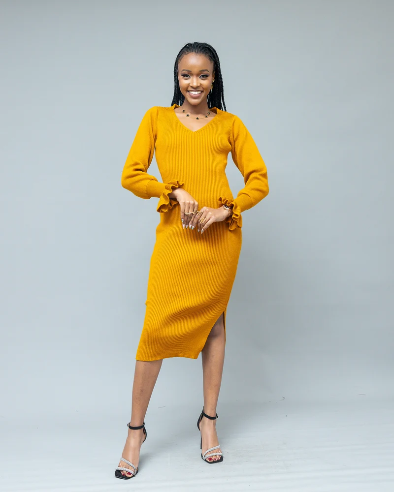 Afriwia Twilight Dress - Mustard