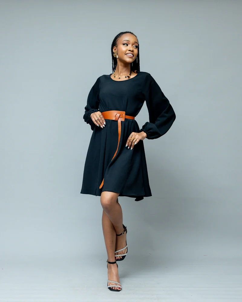Afriwia Aura Shift Dress - Black