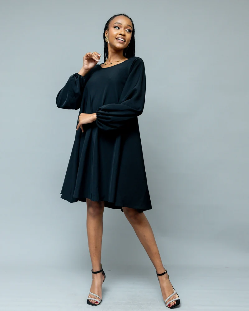 Afriwia Aura Shift Dress - Black