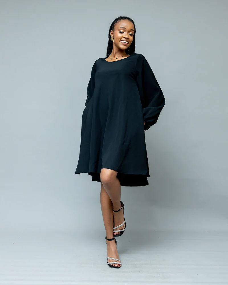 Afriwia Aura Shift Dress - Black