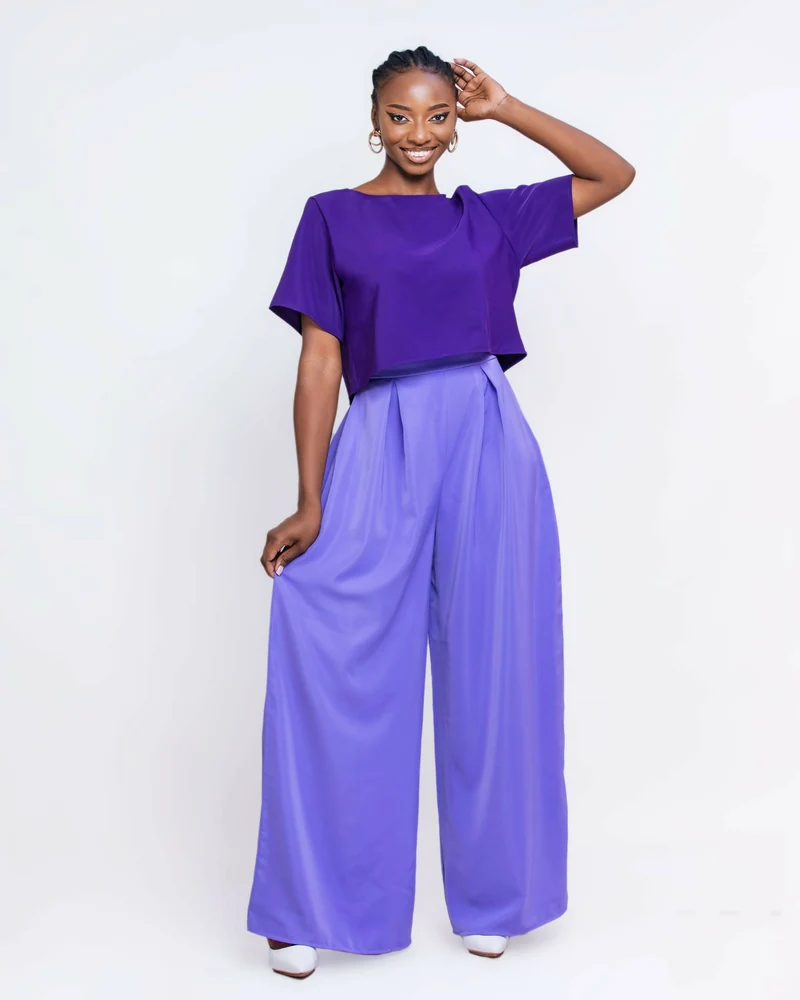 Da’Joy Fashions Elara Pant Set - Purple