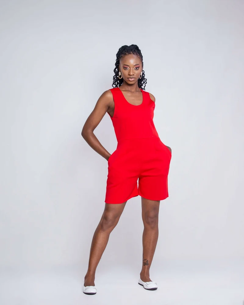 Da'Joy Fashions Bellatrix Romper - Red