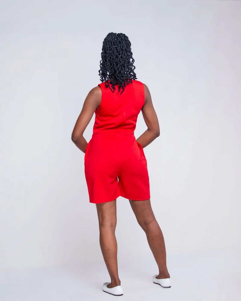 Da'Joy Fashions Bellatrix Romper - Red
