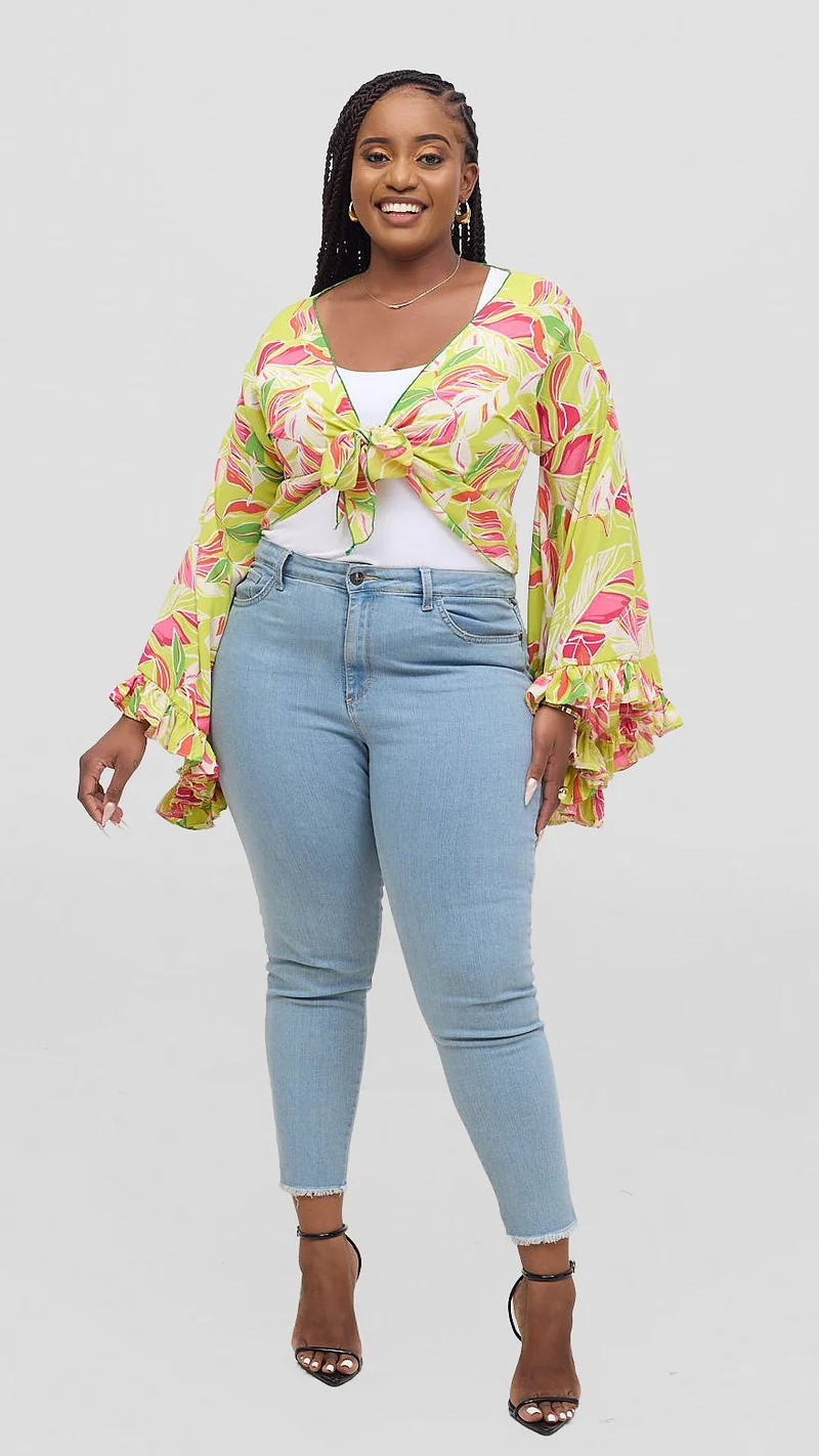 Marumara Creations Satura Tropical Print Top - Multicolored
