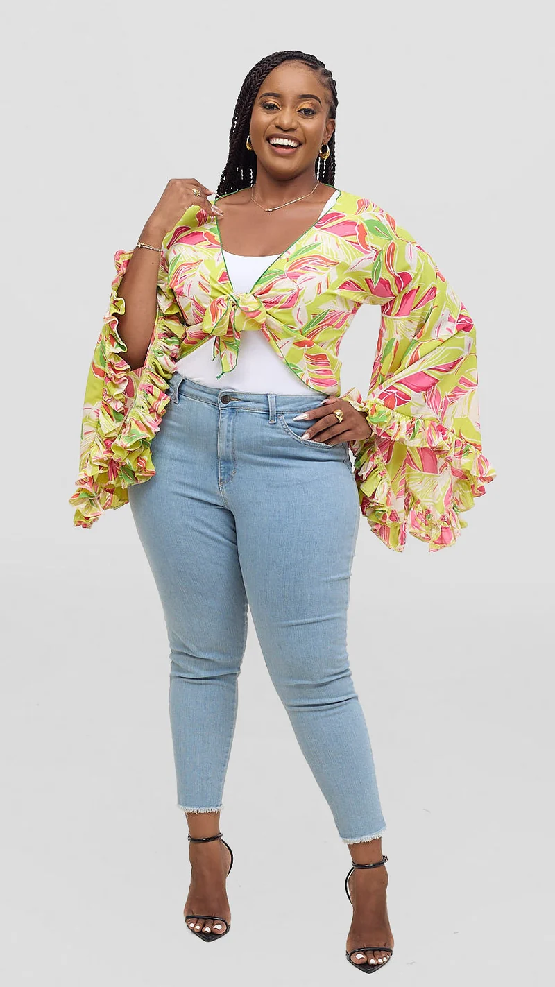 Marumara Creations Satura Tropical Print Top - Multicolored