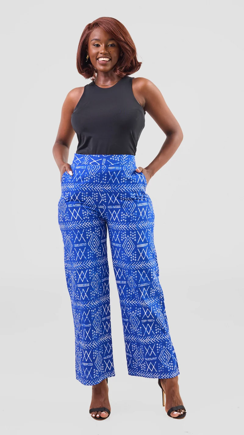 Marumara Creations Kisau Tribal Print Pallazo - Blue
