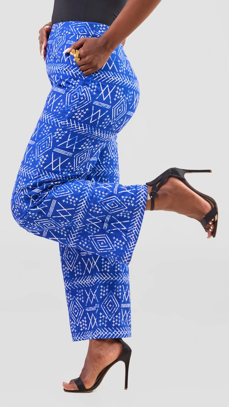 Marumara Creations Kisau Tribal Print Pallazo - Blue