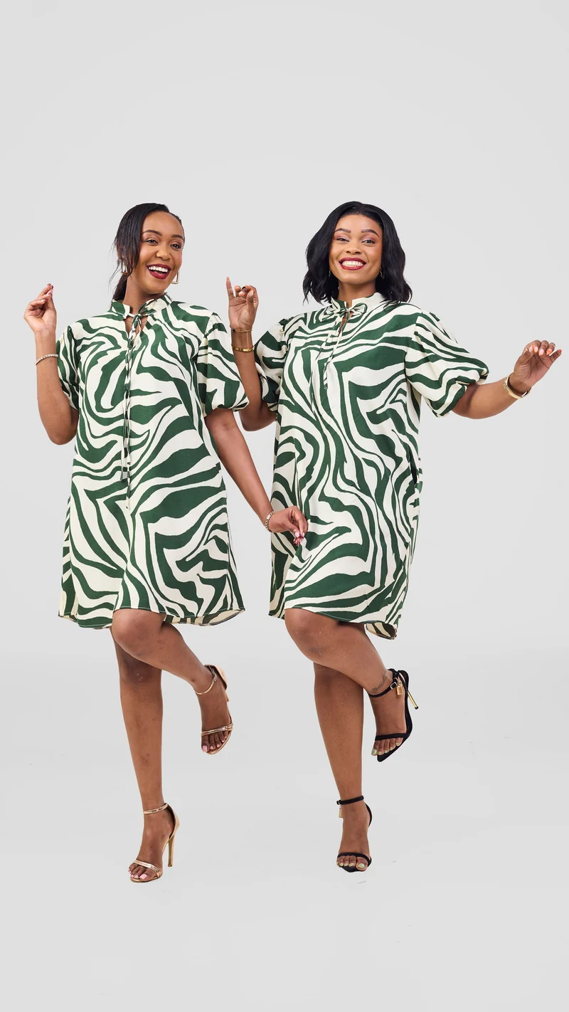 Phyls Collections Valarie Shift Dress - Green