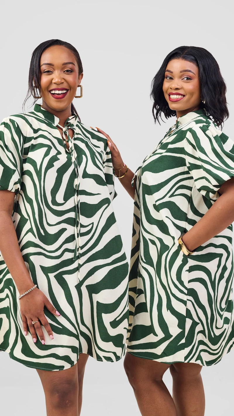 Phyls Collections Valarie Shift Dress - Green