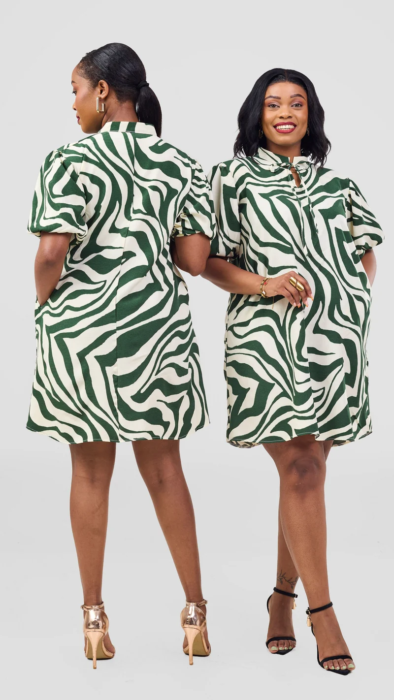 Phyls Collections Valarie Shift Dress - Green