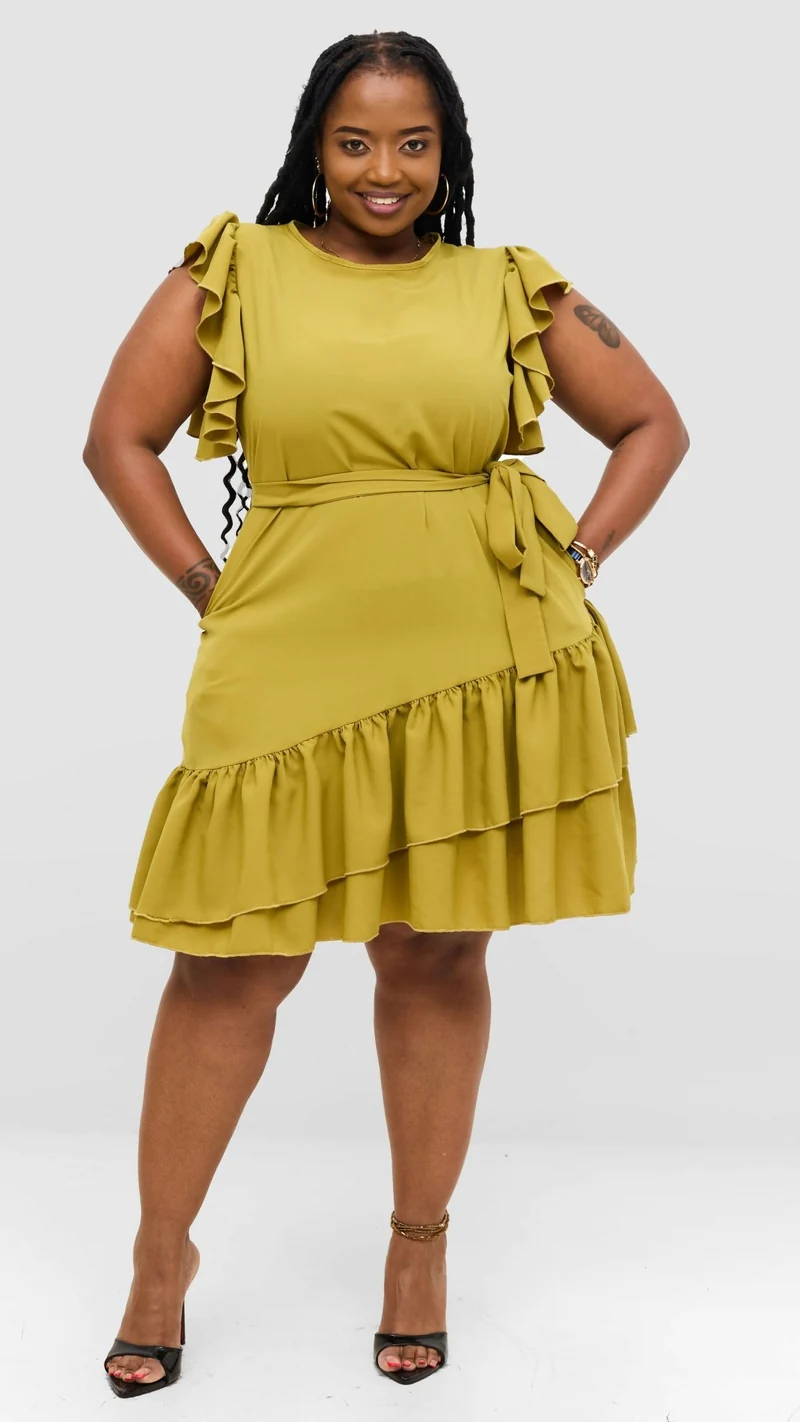 Magali Designs Curvy Plus Size Lulu Dress - Lime Green