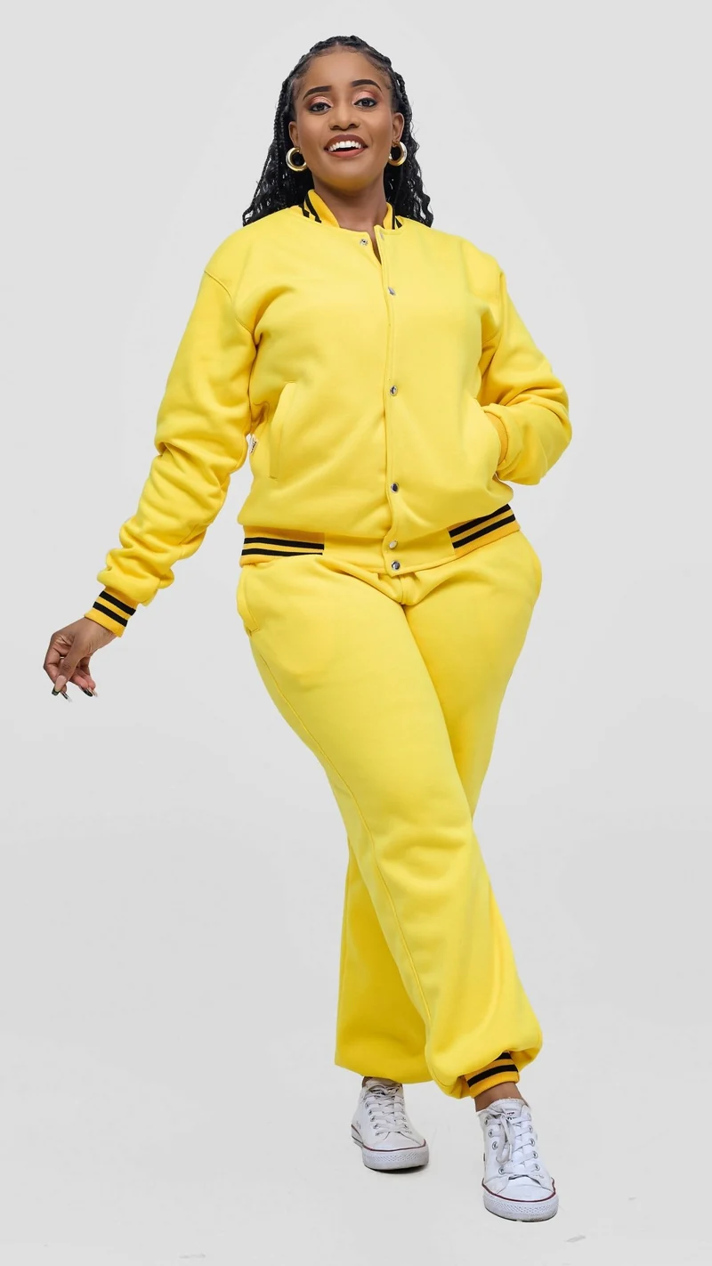 Timyt Urban Wear Joy Double Layered Set Jacket & Pant - Yellow