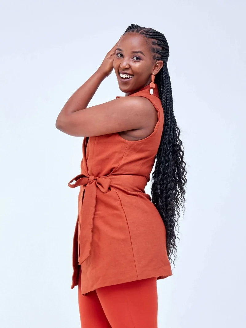 The Fashion Frenzy Blazer - Red Rust