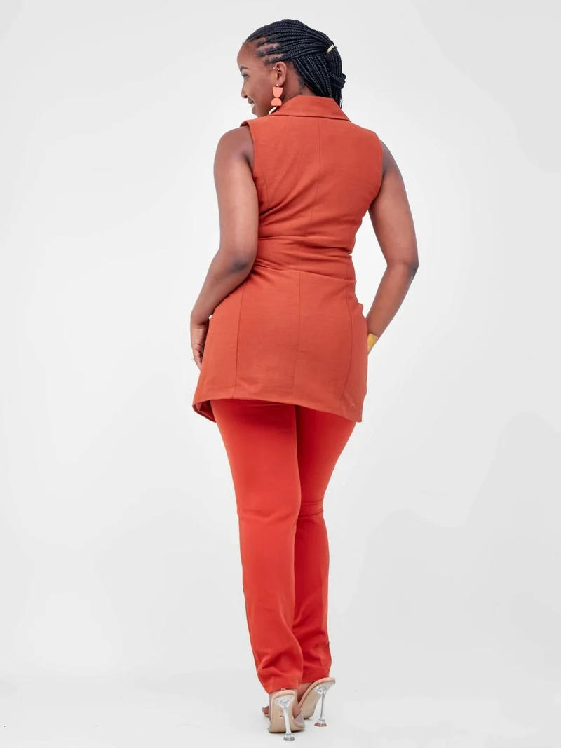 The Fashion Frenzy Blazer - Red Rust