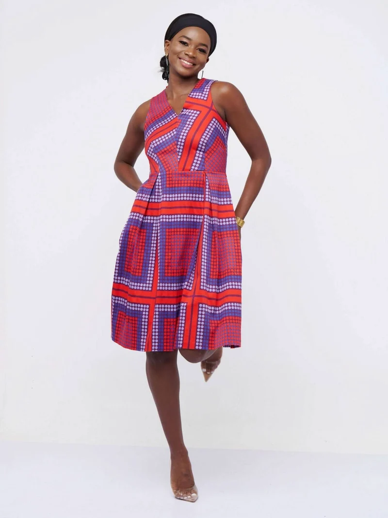 The Fashion Frenzy Polka Skater - Red