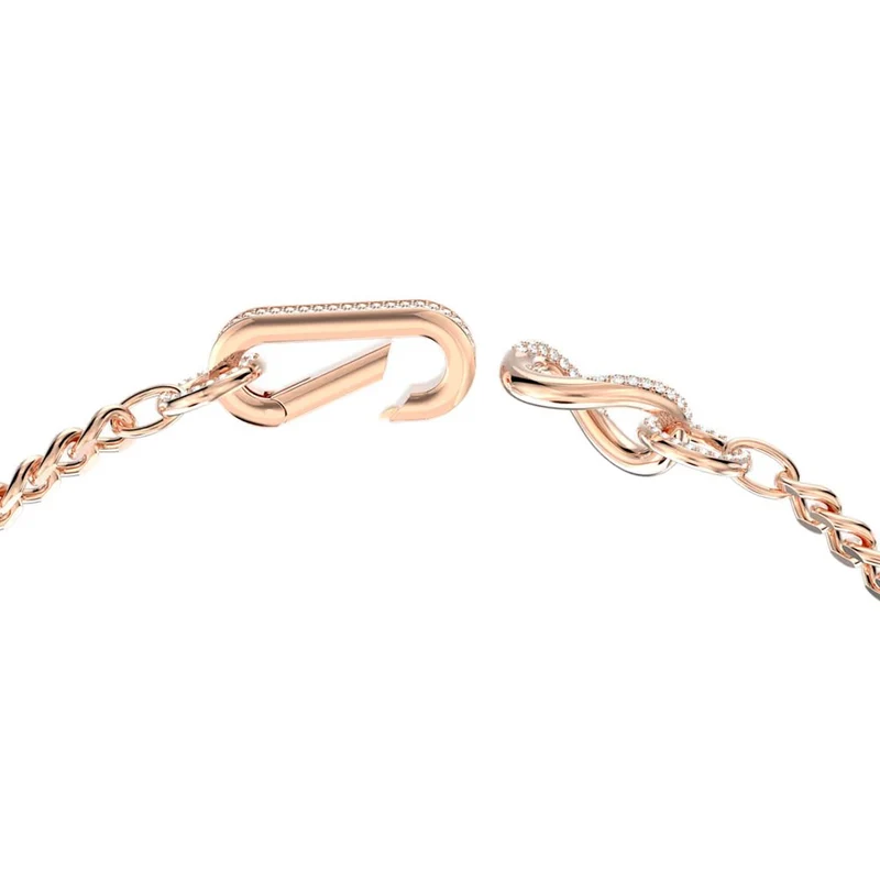 Swarovski Halskette Dextera Pavé Weiß, 18k Rosévergoldung 5656624