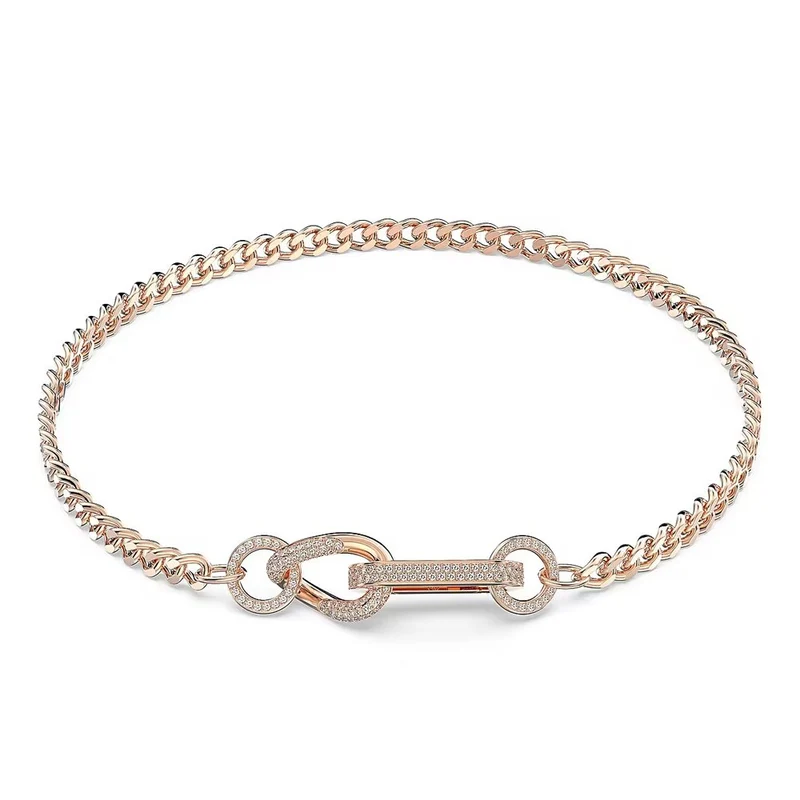 Swarovski Halskette Dextera Pavé Weiß, 18k Rosévergoldung 5656624