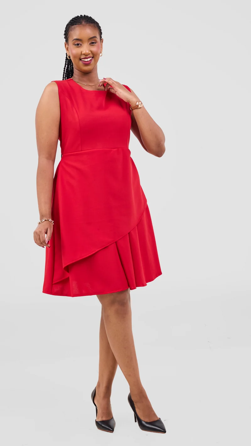 Silk House Collection Curvy Plus Size Brielle Dress - Red