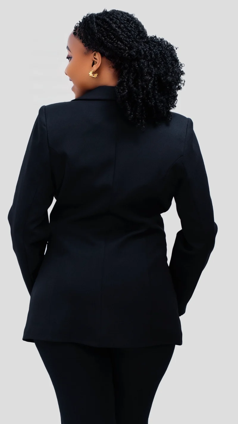 The Fashion Frenzy Celine Long Sleeved Tailored Blazer - Black