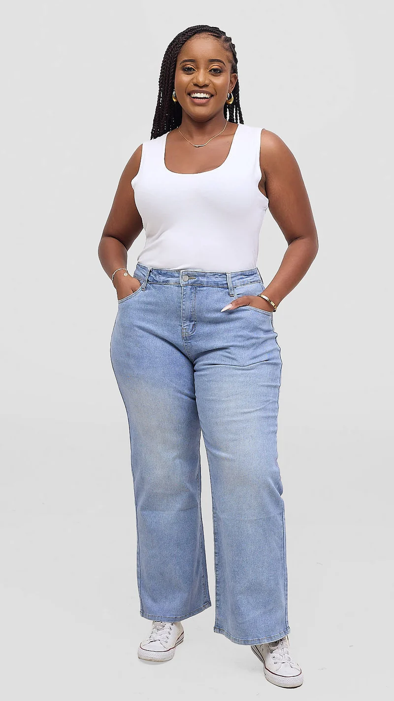 The Fashion Frenzy Raven Wide Leg Jean - Blue