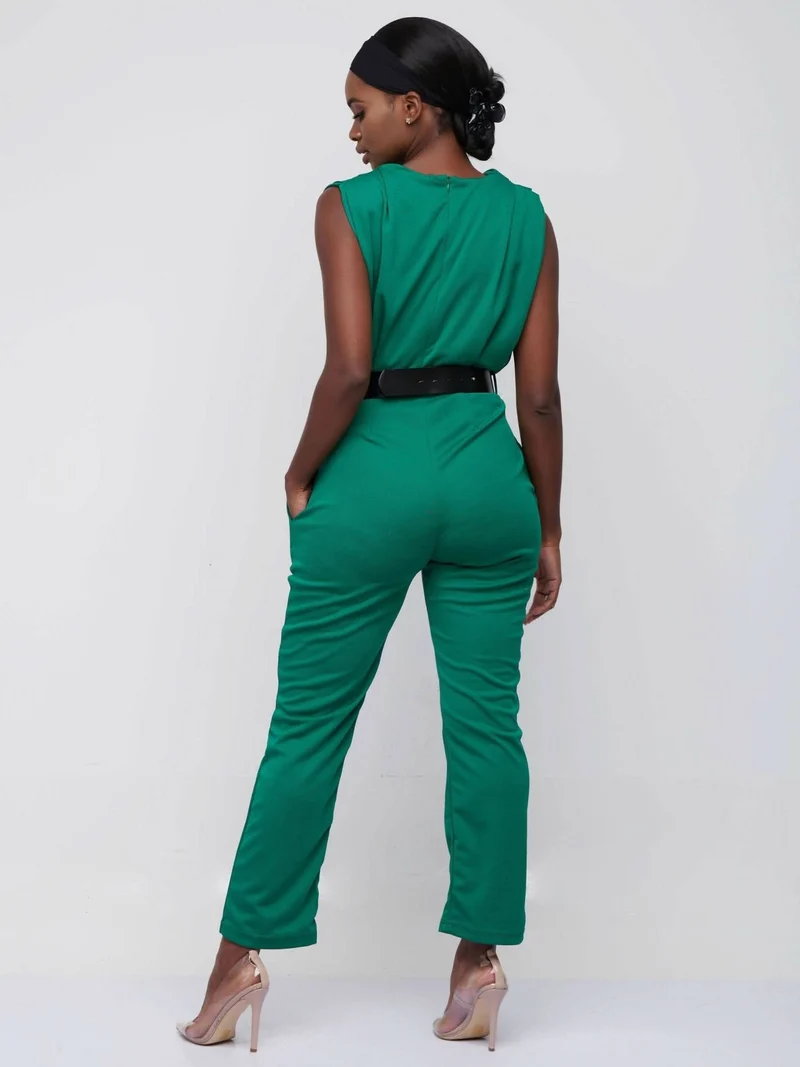 The Fashion Frenzy Inaya Jumpsuit - Green